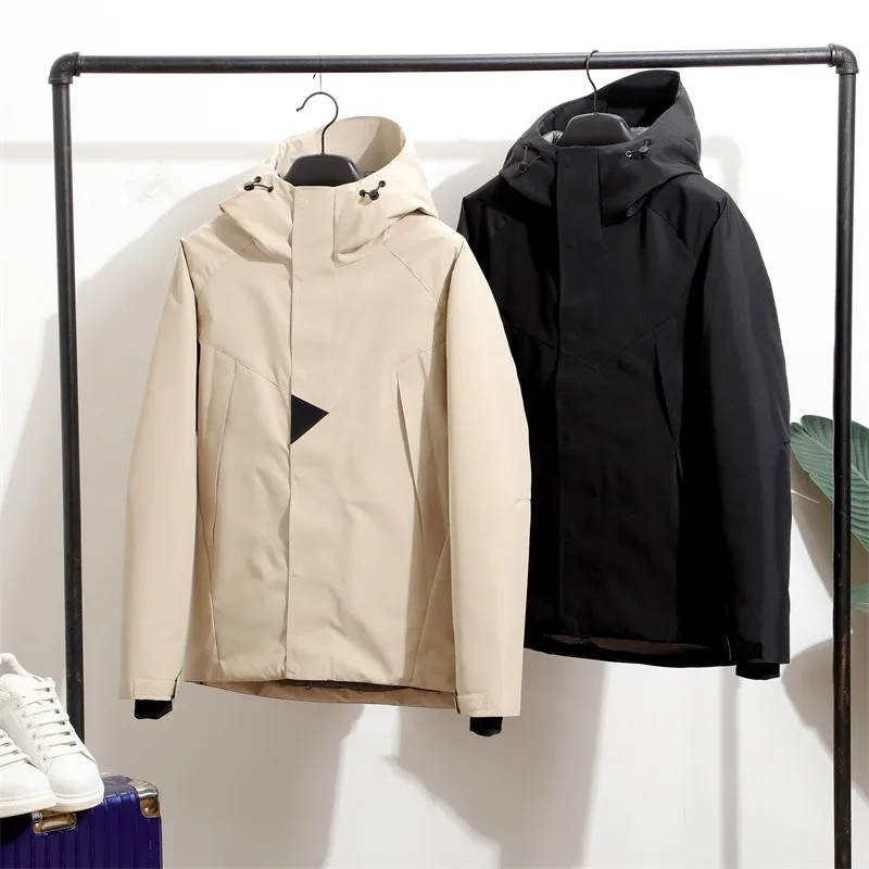 Aphene Tecnologia Termica Down Jaet Cappotto invernale da uomo caldo con cappuccio in piumino Faionable Urban Sle Lunghezza regolare