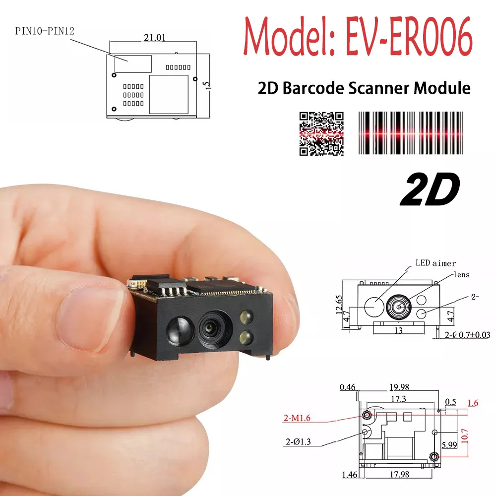 Ücretsiz kargo EVAWGIB TTL RS232 USB Barkod Tarayıcı modülü 2D tarayıcı modülü Self-Inductio barkod Okuyucu Otomatik Modül Mobil