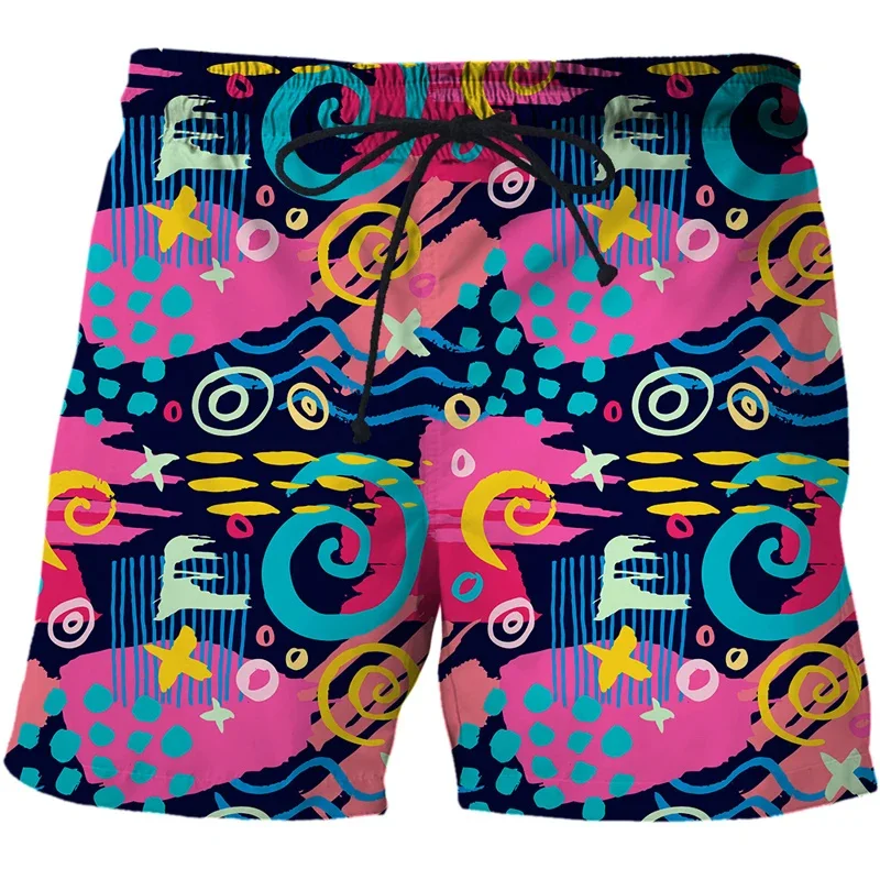 Summer Harajuku 3D Cute Animal Flamingos Printing Beach Shorts Men Funny Swimming Trunks Fashion Streetwear Board Shorts Clothes