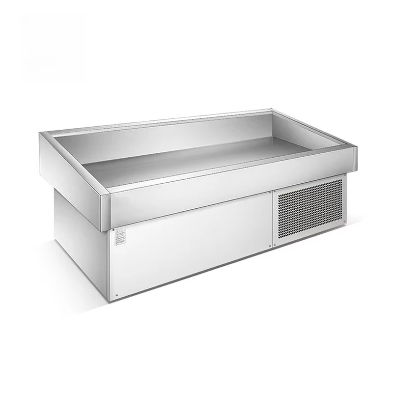 Supermarket Open Front Fish Cooler Display Refrigerator Butchery Display Fridge for Fresh Meat Seafood