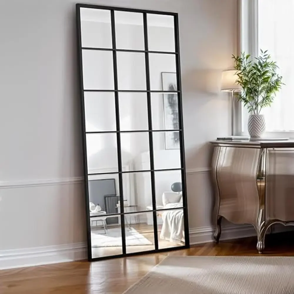 Large Full Length Window Pane Farmhouse Mirror 70