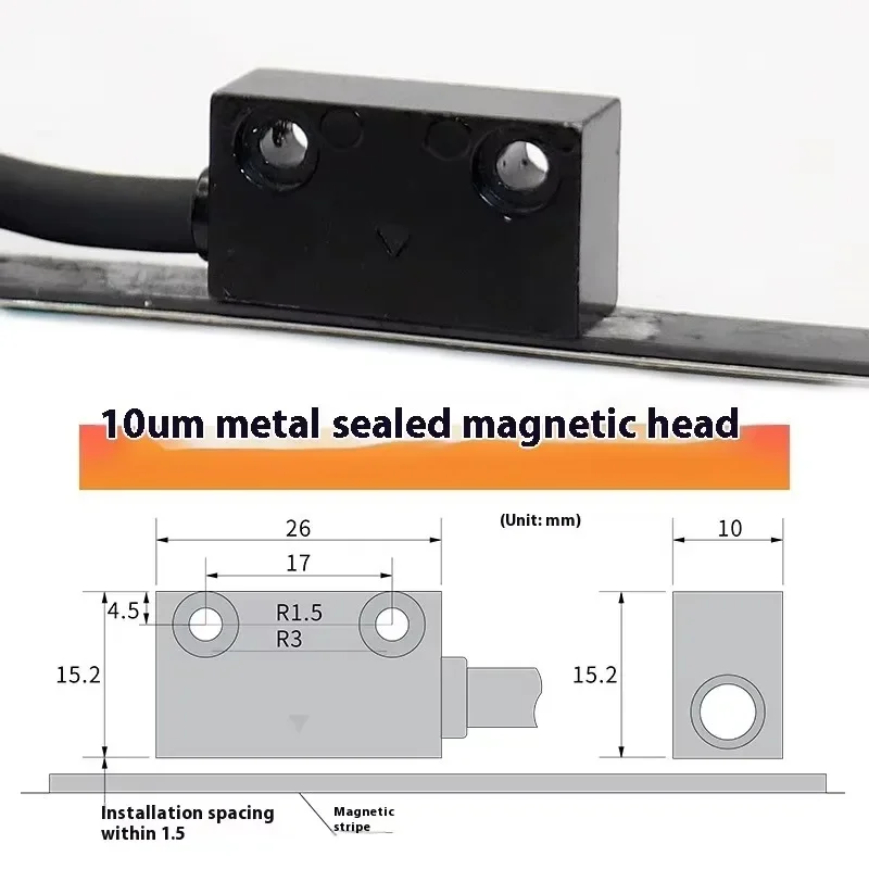 LP20E Magnet 2 Axis Digital Display DRO Magnetic Sensor Tape Displacement Readout Scale Position Transducers Encoder Woodworking