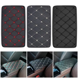 Alfombrilla Universal para reposabrazos de cuero para coche, caja de almacenamiento para reposabrazos, alfombrillas, funda de cojín a prueba de polvo, Protector de reposabrazos, Interior impermeable