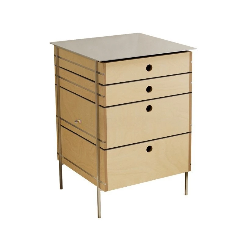 

Ocean Plate Multi-layer Storage Cabinet Stainless Steel Multifunctional Living Room Retro Drawer Locker Locker