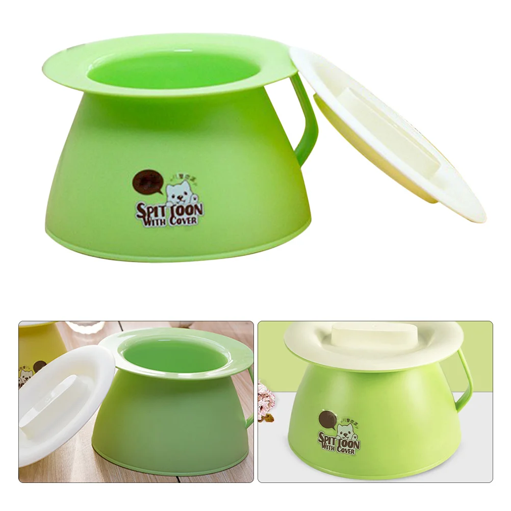 

Thicker Plastic Spittoon Chamber Pot With Lid Unisex Urinal Toilet Household Bedpan Portable Lightweight Drop Resistant Non Slip