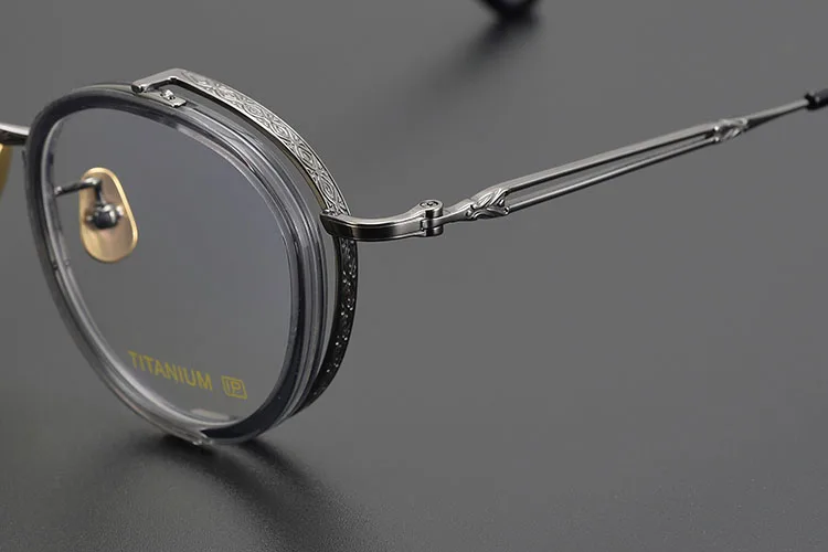 Titan Schildkröte Lesebrille Männlich Handgemachte Schmale Brillen Rahmen Anti Blaues Licht Gläser +1,0 1,5 1,75 2,0 – Detail 28