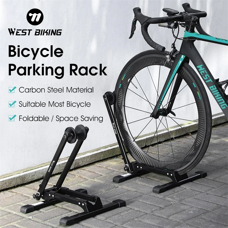 WEST BIKING Foldable Bicycle Parking Racks Indoor MTB Road Bike Wheel Stand Storage Stable Stand Racks Bike Accessories