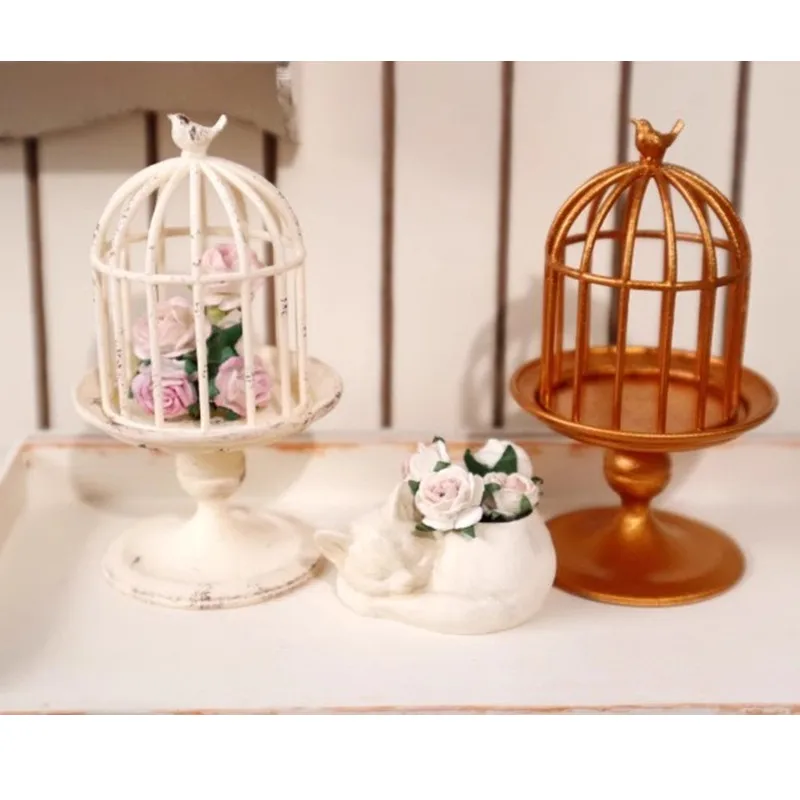 

1/6 Doll House Model Furniture Accessories Birdcage Flower Vessel Shooting Props Ornaments Bjd Gsc Blyth Soldier Lol Miniatures