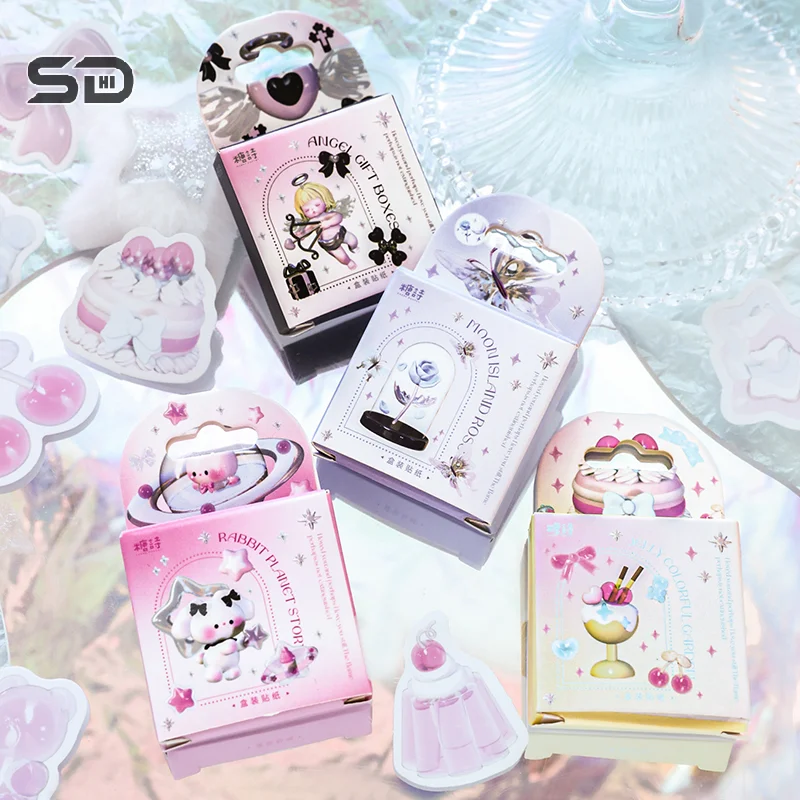 46Pcs Sweetheart Series Boxed Stickers Cute Cartoon Elf Label Diary Album Phone Refrigerator Planner Scrapbooking Stickers