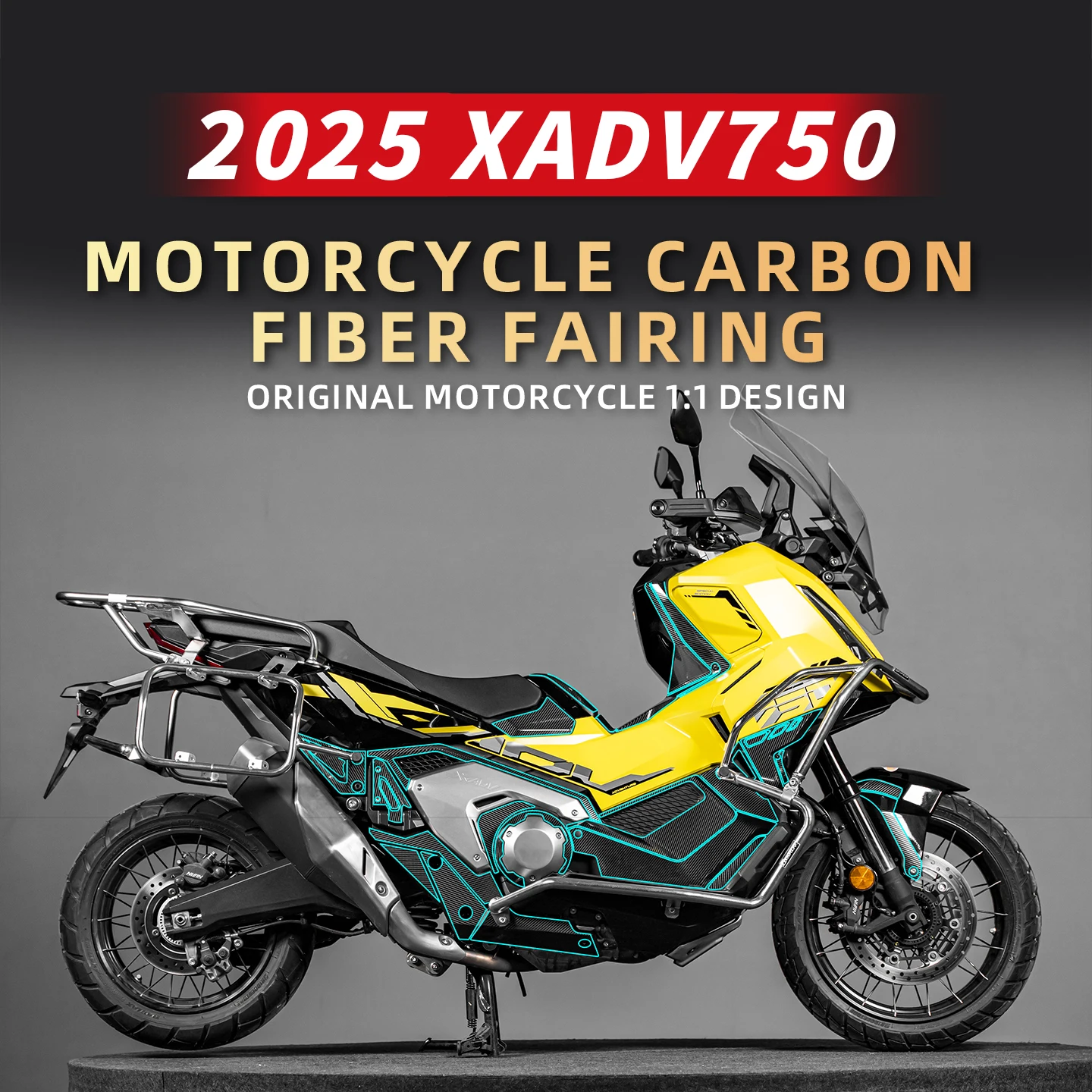 

Use For HONDA X ADV 750 2025 Motorcycle Cabon Fiber Stickers Kits Of Bike Accessories Decoration And Protection Refit Decal