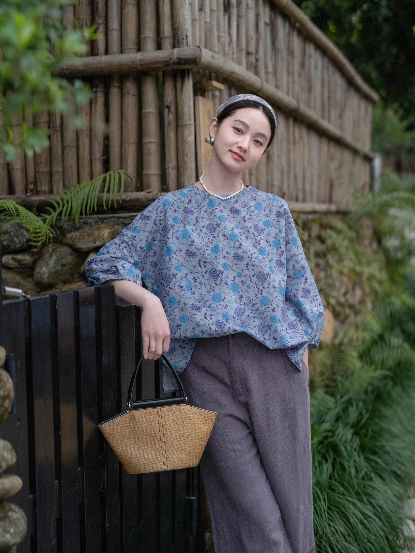 

Spring New Arrival 9 Momme 6A ade Silk Cotton Printed round Ne Oversized Cover up irt Women's Faion Loose Fit