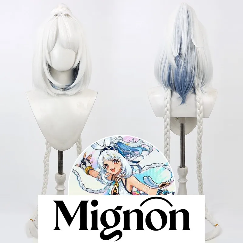 

Genshin Impact Natlan New Character Marani cosplay wig white highlights detachable braids Halloween gift