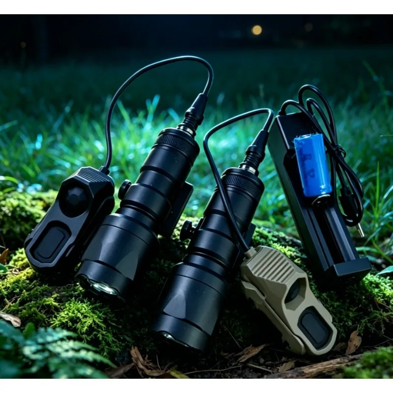 

M300 Alloy Nylon Mini Torch Helmet Bracket Head Light Aluminum Lamp Steady On Mode for Outdoor Camping Hiking Tactical Gear