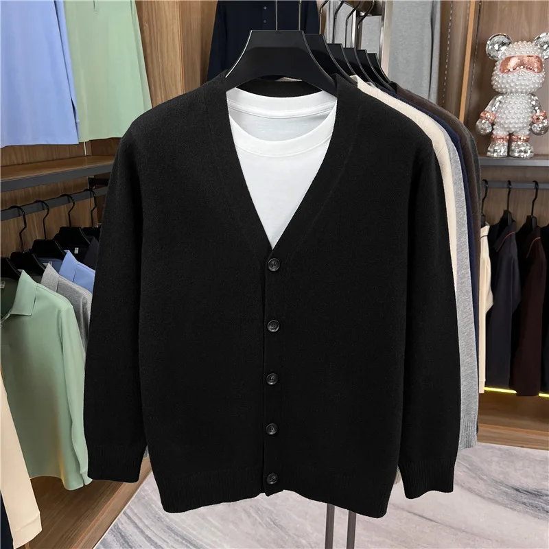 

Men'S Knitted Cardigan Spring Autumn New Korean Style Trendy Sweater Men'S Outerwear Online Clothing