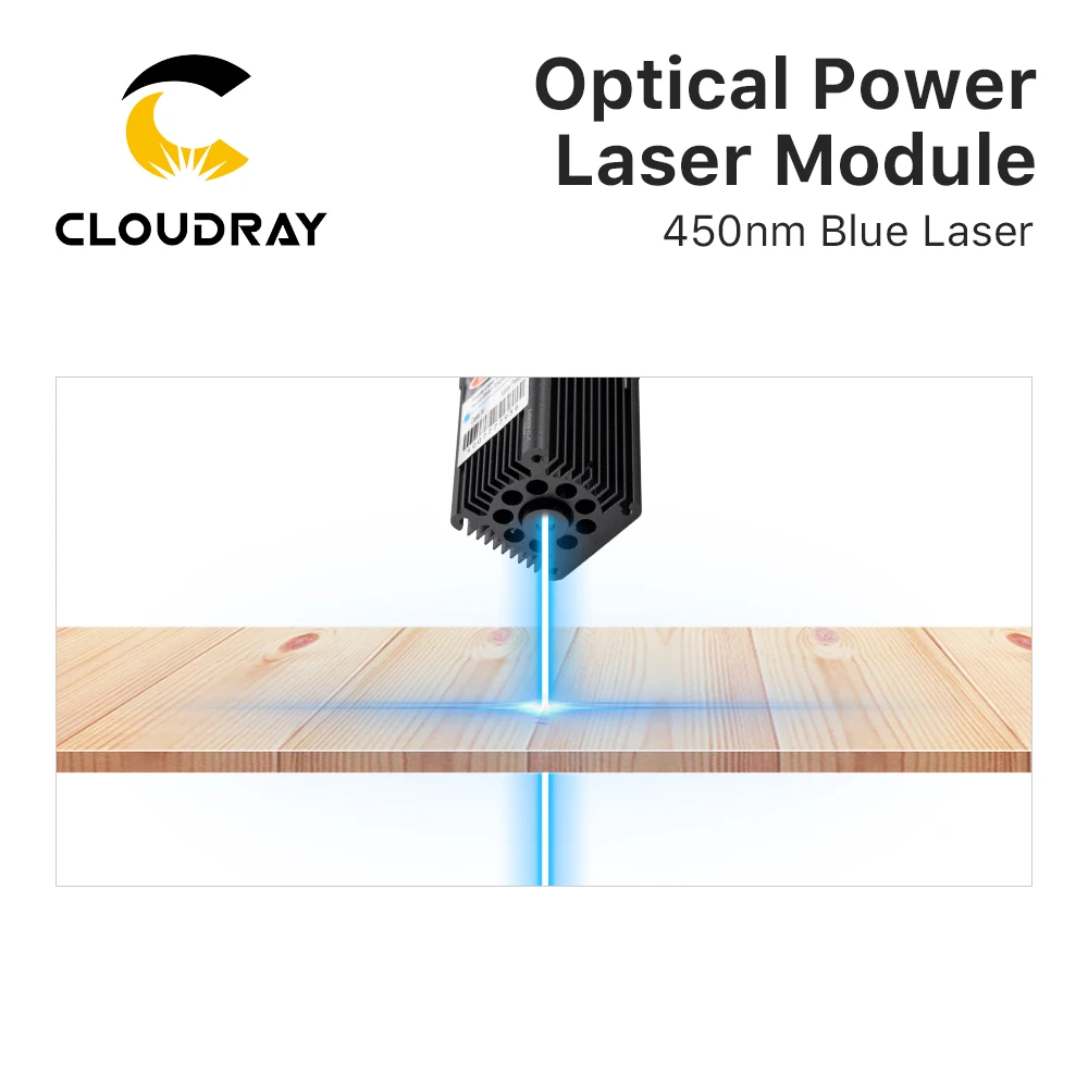 Cloudray 블루 레이저, 450nm, 5W, 10W, 20W 광 파워 레이저 모듈, 레이저 마킹용 오리지널 다이오드 팩과 호환 가능