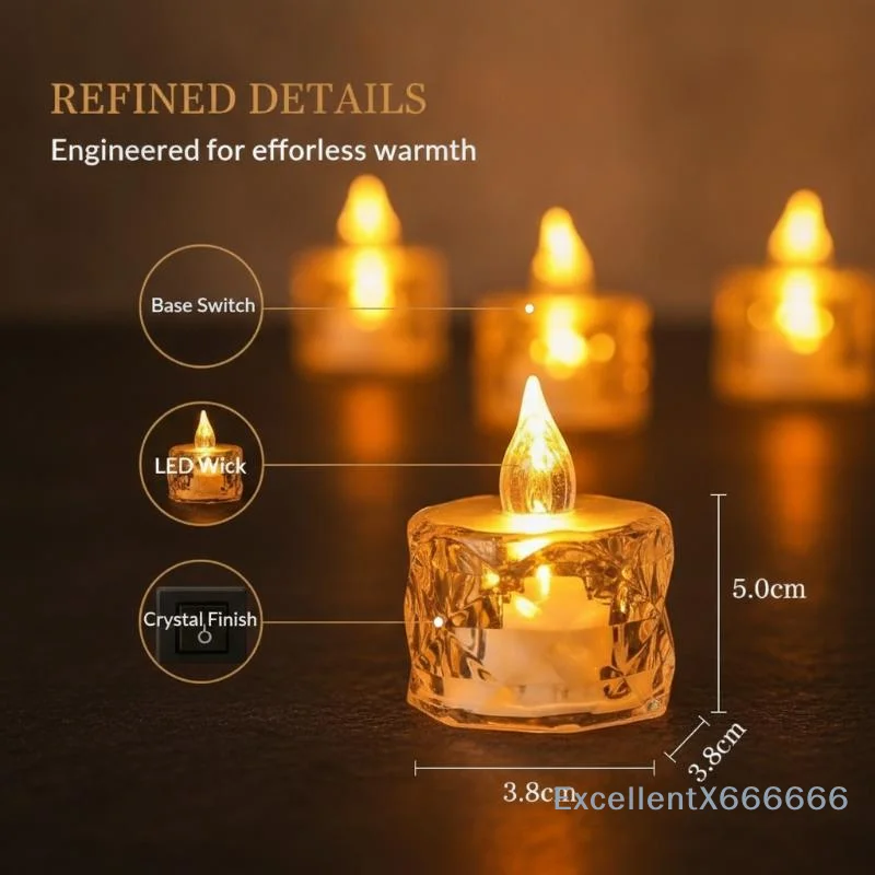 LED Flameless Candles, Warm Flickering Light For Proposal Wedding Party