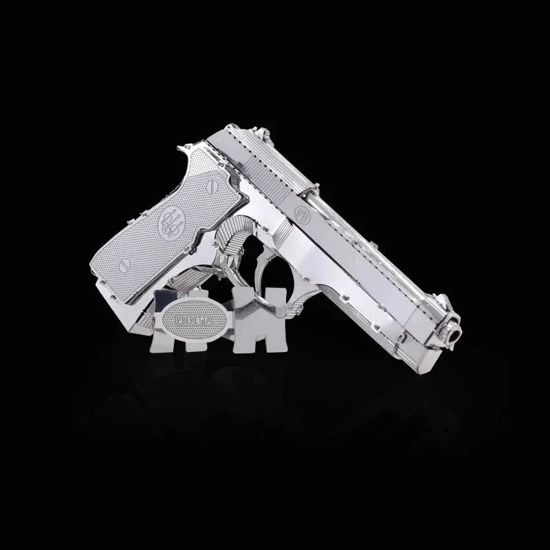 Pistol 3D Metal Puzzle DIY Handmade Military Assembly Model Laser Cutting Kits Puzzles Jigsaw Toy For Children Adult