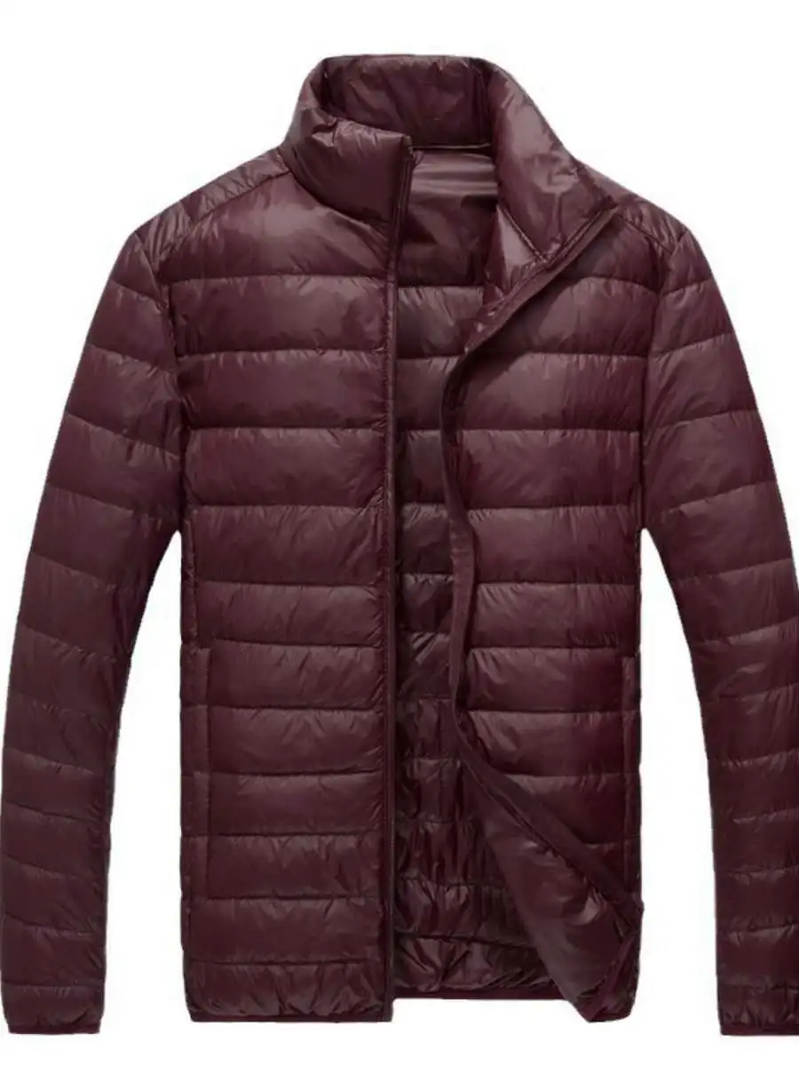 Lightweight Casual Men's down Jaet Loose Fit Stand Collar Du Feather Vest Cleanfit Sle Summer Collection Pure Color