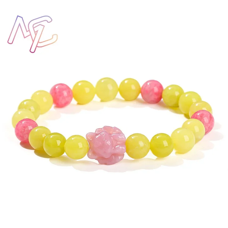 

Natural Jade Fox Bead Bracelet Agate Gemstone Exquisite Design Young Girls Fashion Jewelry Real Stone Best Seller Holiday Gift