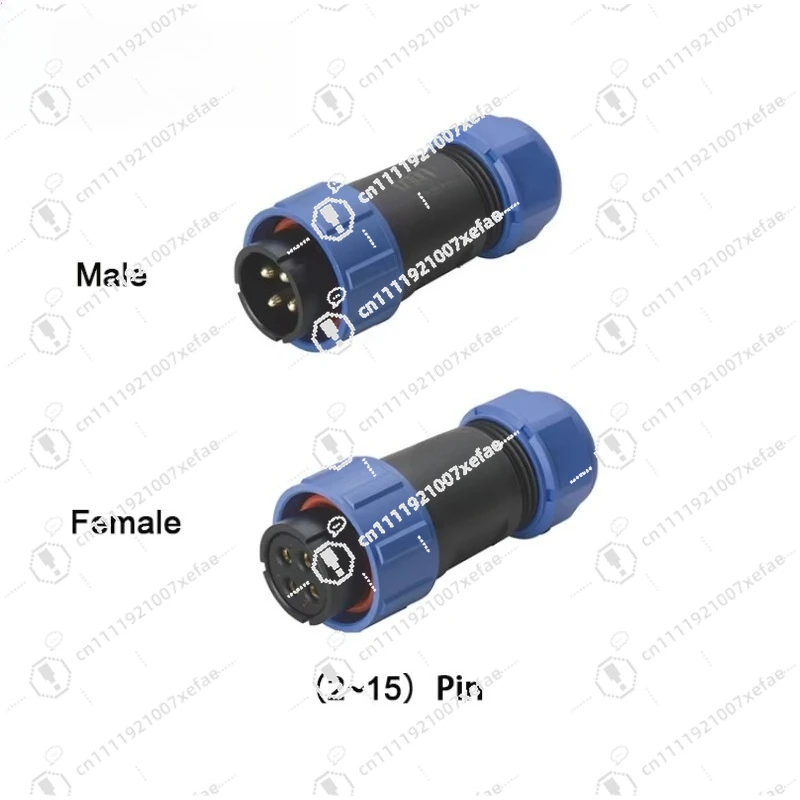 Industrial connector 15m m21 4/5/7/9/12 pin waterproof cable plug male IP68/IP67 connector