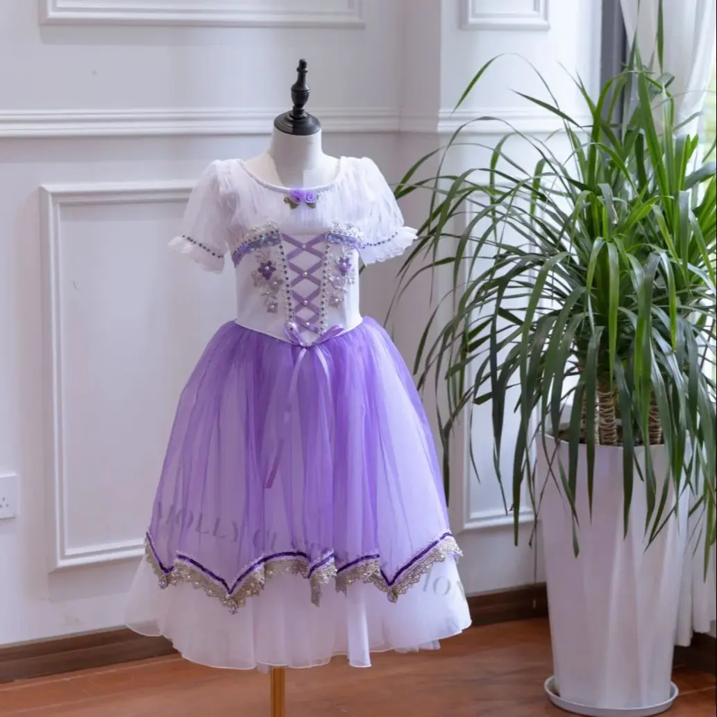 2024 new models on the market Gisele’s unstoppable daughter Coppelia ballet purple gauze skirt professional competition