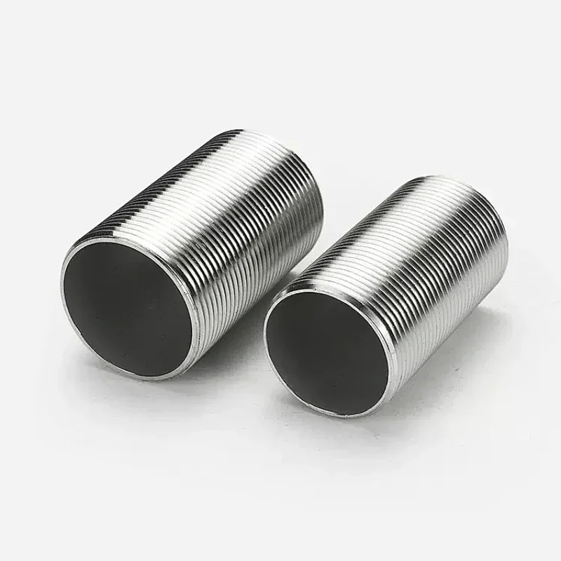 

1/4" 3/8" 1/2" 3/4" 1" 1-1/2“ BSP Male Thread 304 Stainless Steel Full Thread Nipple Pipe Fitting Connector Adapter Male Jointer