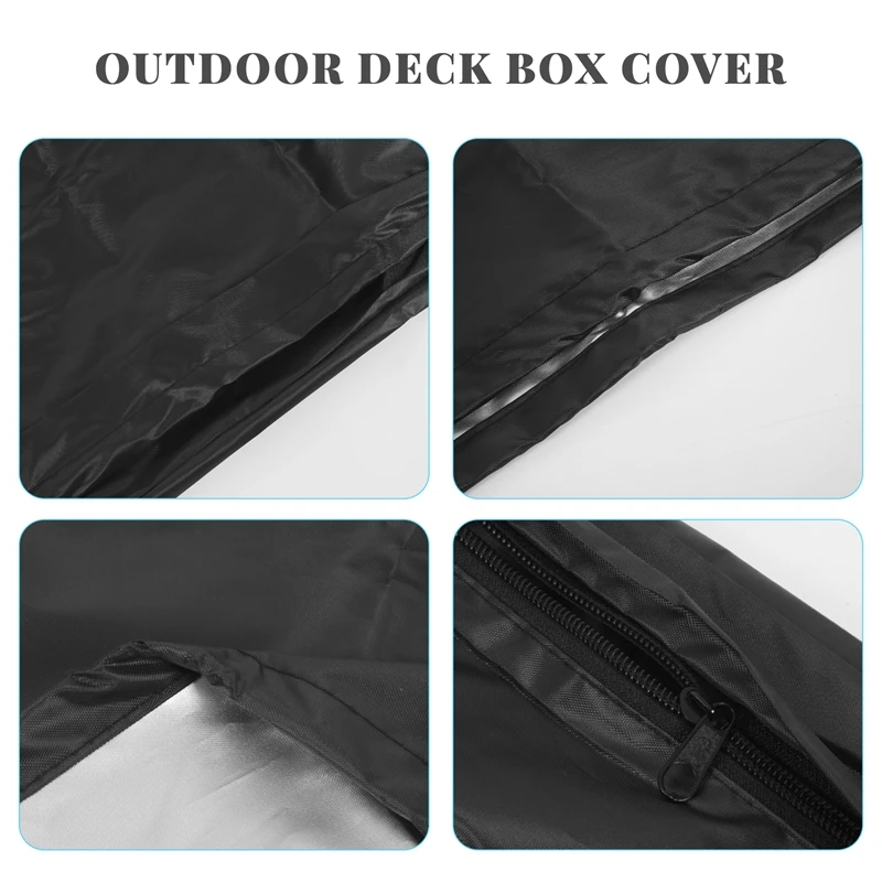 Storage box cover Outdoor Deck Box Cover with Zipper Waterproof Garden Storage Box Cover