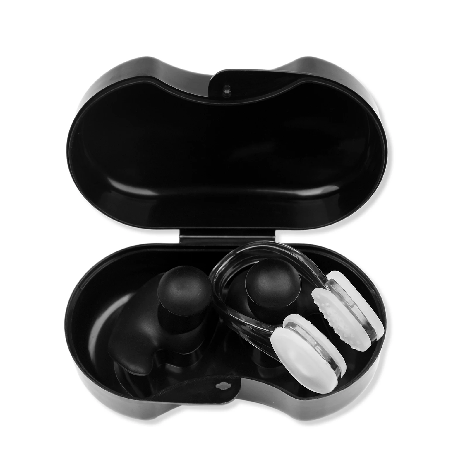 Swimming Silicone Earplugs Nose Clip Set Waterproof Spiral Earplugs Boxed Adult Beginners Swimming Equipment Silicone Earplugs L
