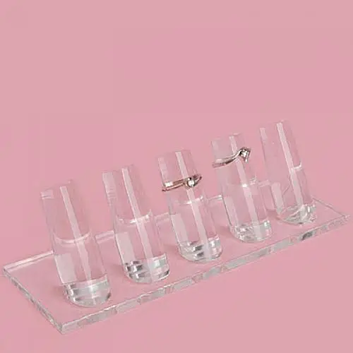 Acrylic Ring Display Holder Premium Jewelry Storage Tray for Elegant Rings and Boutique Showcases