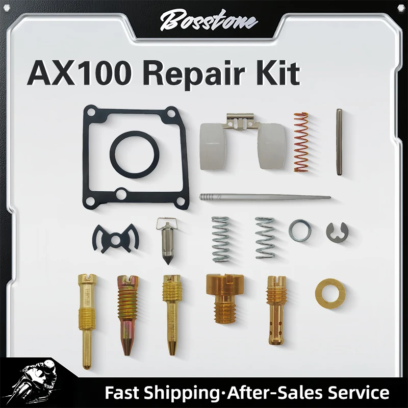 Kit de Reparación de Carburador de Motocicleta con Flotador de Cobre para Suzuki AX100 AX100D RGV120 QJ100-M KW100-M
