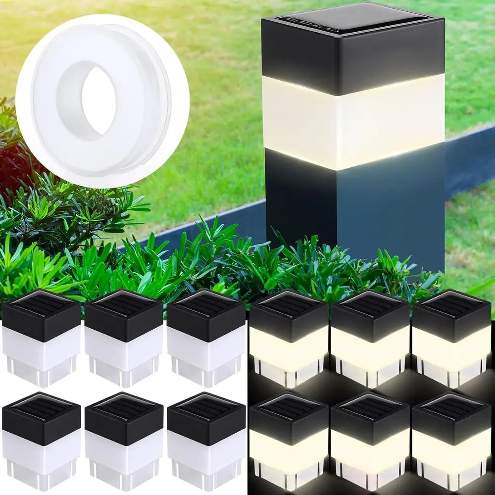 

12 Pack r ence Post Lights 2in x 2in r Post ence Lights or Garden, Gazebos, Street Wall(Warm Yellow)