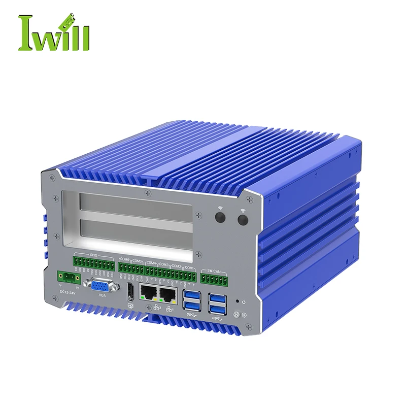 N97 Quad Core 3.6 GHz Industrial Mini Pc Gpio 6 COM Industrial Box Pc with DC 12-24V Wide Voltage Input