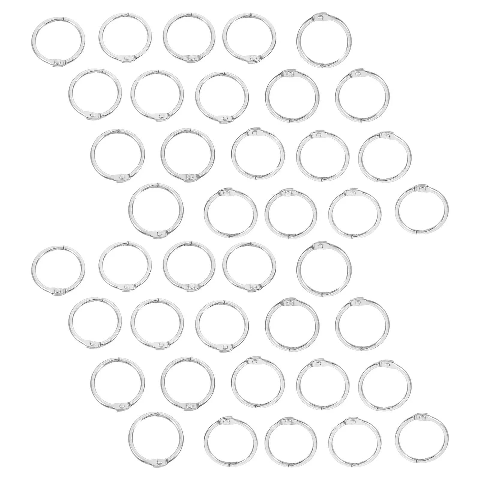

50Pcs 20Mm Silver Binder Rings Metal Loose Leaf Book Circles for Key Rings Scrapbooks Binding Fasteners DIY Projects