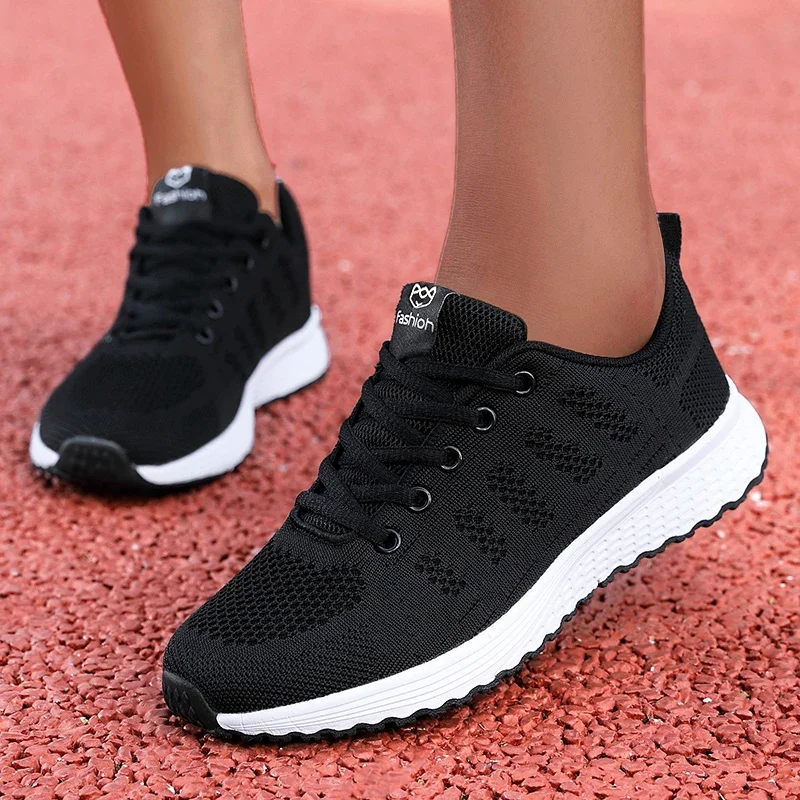 Women\'s Casual Flats Sports Shoes Mesh Breathable Trainers Ladies Shoes Platform Female Sneakers for Women Basket Tenis Feminino