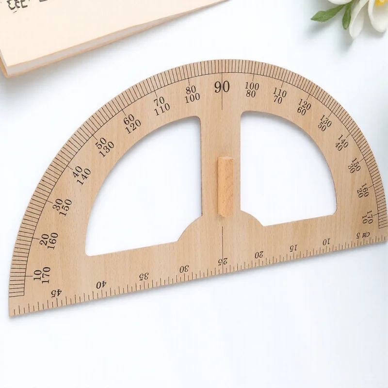 

Ruler Teaching Aid Wooden Measuring Ruler Reusable Large Size Handle Interactive Lessons Geometric Problem Solving Techniques