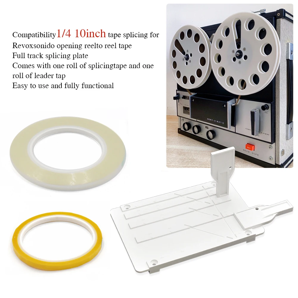 

1/4, 10-дюймовый набор для сращивания ленты, блок для сращивания ленты с открытой катушкой для 1, 1/2, 1/4 и 1/8, комплект для аудиоразъединения с открытой катушкой