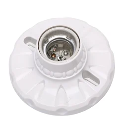 E27 Ceramics LED Light Bulb Holder Round Socket Base Hanging Lamp Socket Base