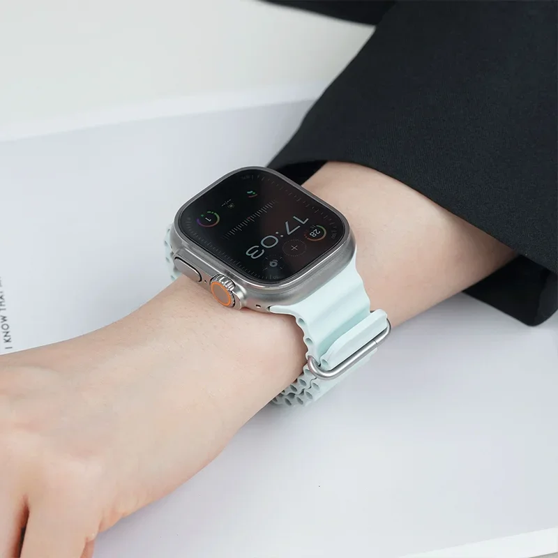 المحيط حزام ل أبل الترا 2-3 الفرقة 49 مللي متر 9 8 7 45 مللي متر 41 مللي متر 44 مللي متر سيليكون سوار معصمه iWatch S10 S11 46 مللي متر 42 مللي متر الفرقة