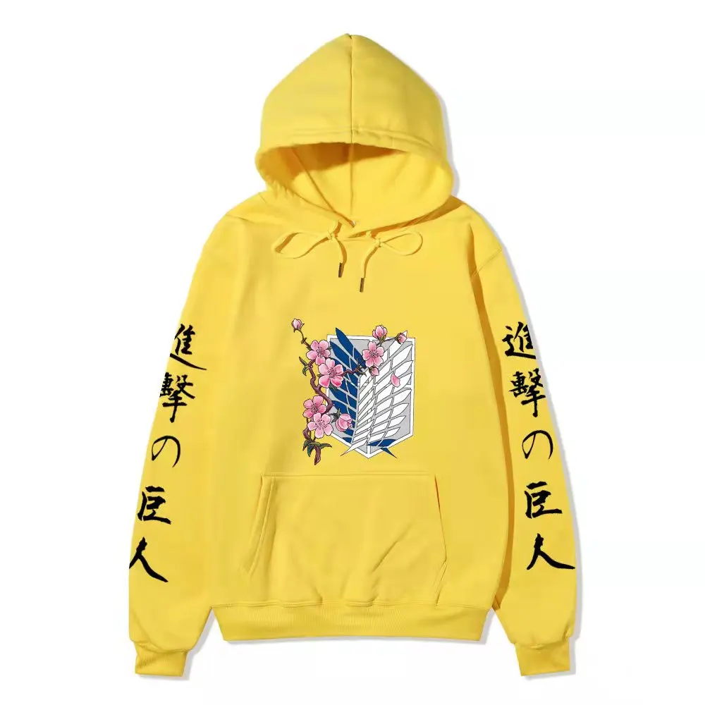 Sweat-shirt à capuche attaque des titans, dessin animé japonais, Hingeki No Kyojin, pull décontracté, Streetwear à capuche, Tops unisexe