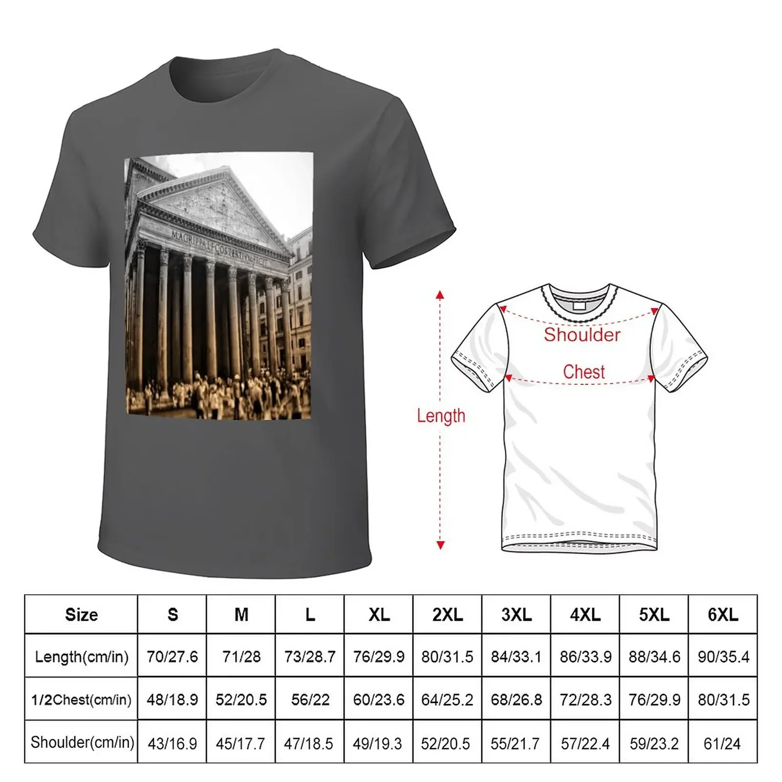 Agrippa built the Pantheon T-Shirt tops customs design your own blacks cute tops Men's cotton t-shirt