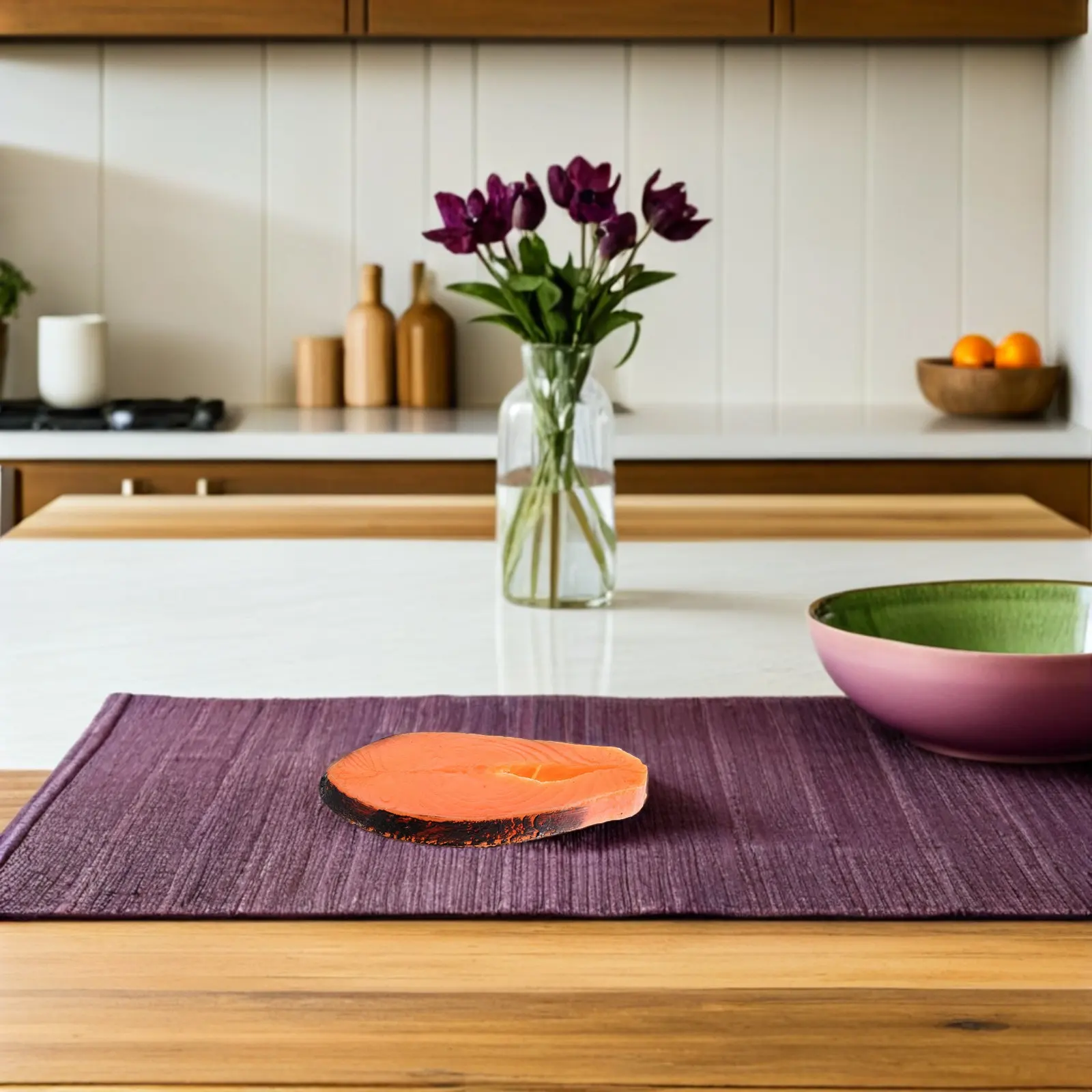 

Реалистичные искусственные ломтики лосося для демонстрации в ресторанах, декор для японских суши, искусственная еда для фотосъемки