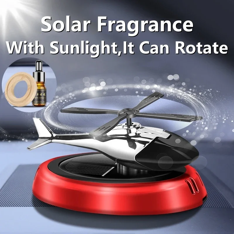 

Solar Fragrance Car Air Freshener Helicopter Solar Power Rotating Propeller Aroma Diffuser Aromatherapy Machine Ornaments