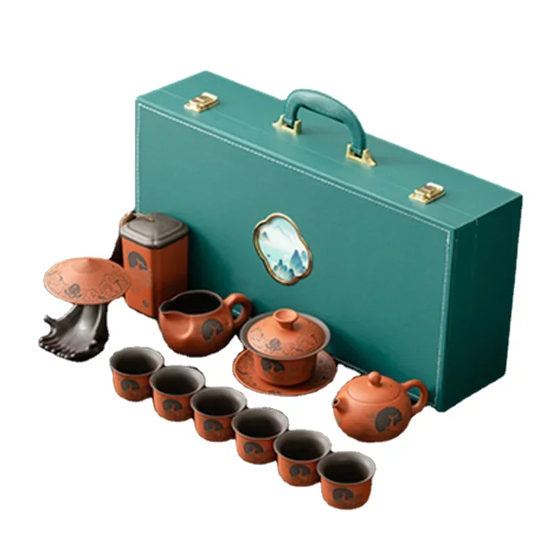 HighEnd Yixing Tea Purple Sand Teapot Infusers Luxurious Business Gift Traditional Tea Ceremony Accessories for Tea Enthusiasts