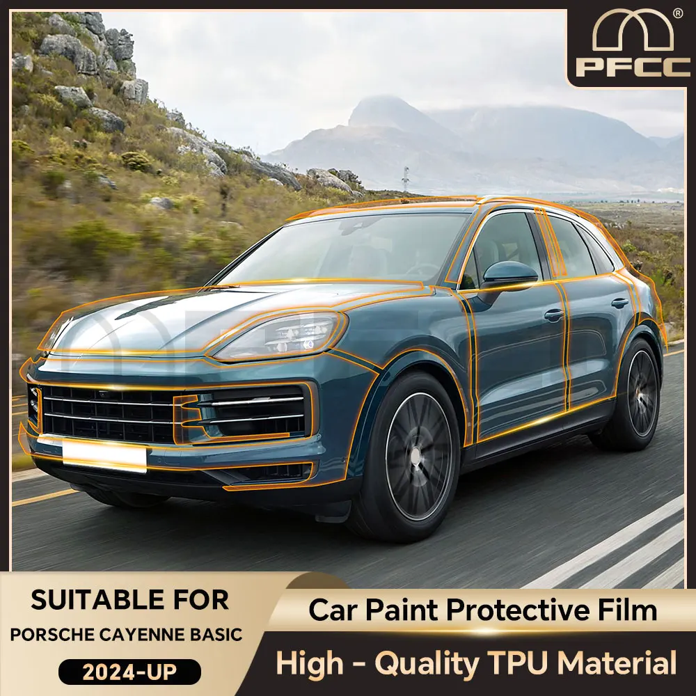 PFCC PPF TPU for Porsche Cayenne Basic 2024-up Paint Protection Film Precut Car Body Sticker Clear Kit Bra Transparent Film