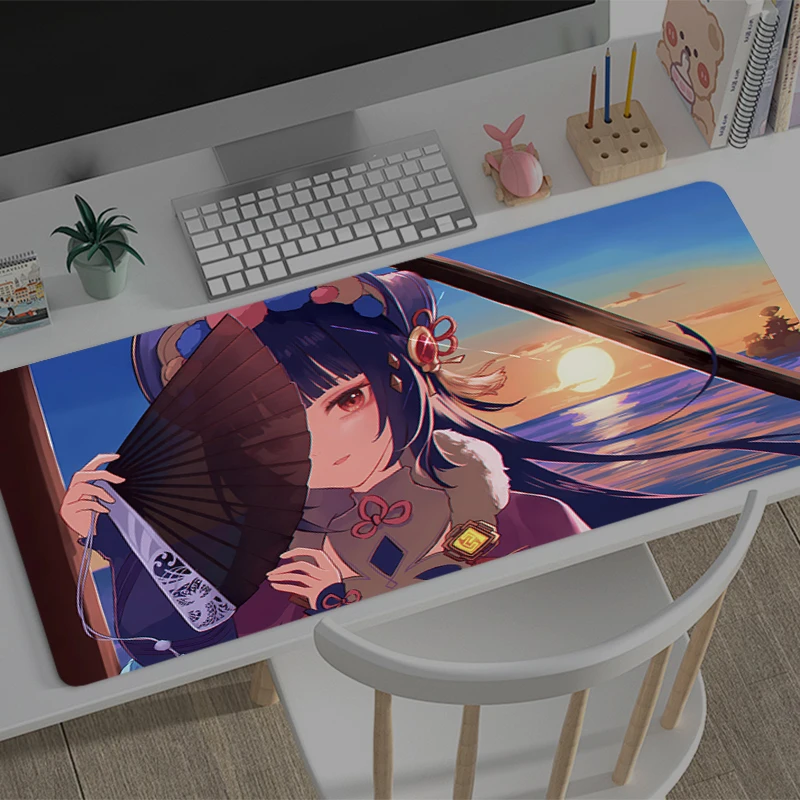 Mouse Pad Large Genshin Impact Yun Jin Gamer Keyboard Mat Pads Gaming Desk Protector Laptops Mousepad Deskmat PC carpet Mousepad