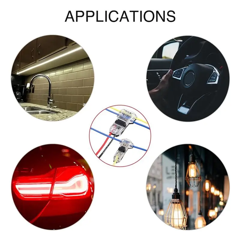 ABMR-T Tap Wire Connectors For 14-18 AWG Wires, No Wire Stripping 3 Way Wire Connectors Combo,Wire Splice Connectors 48 Pack