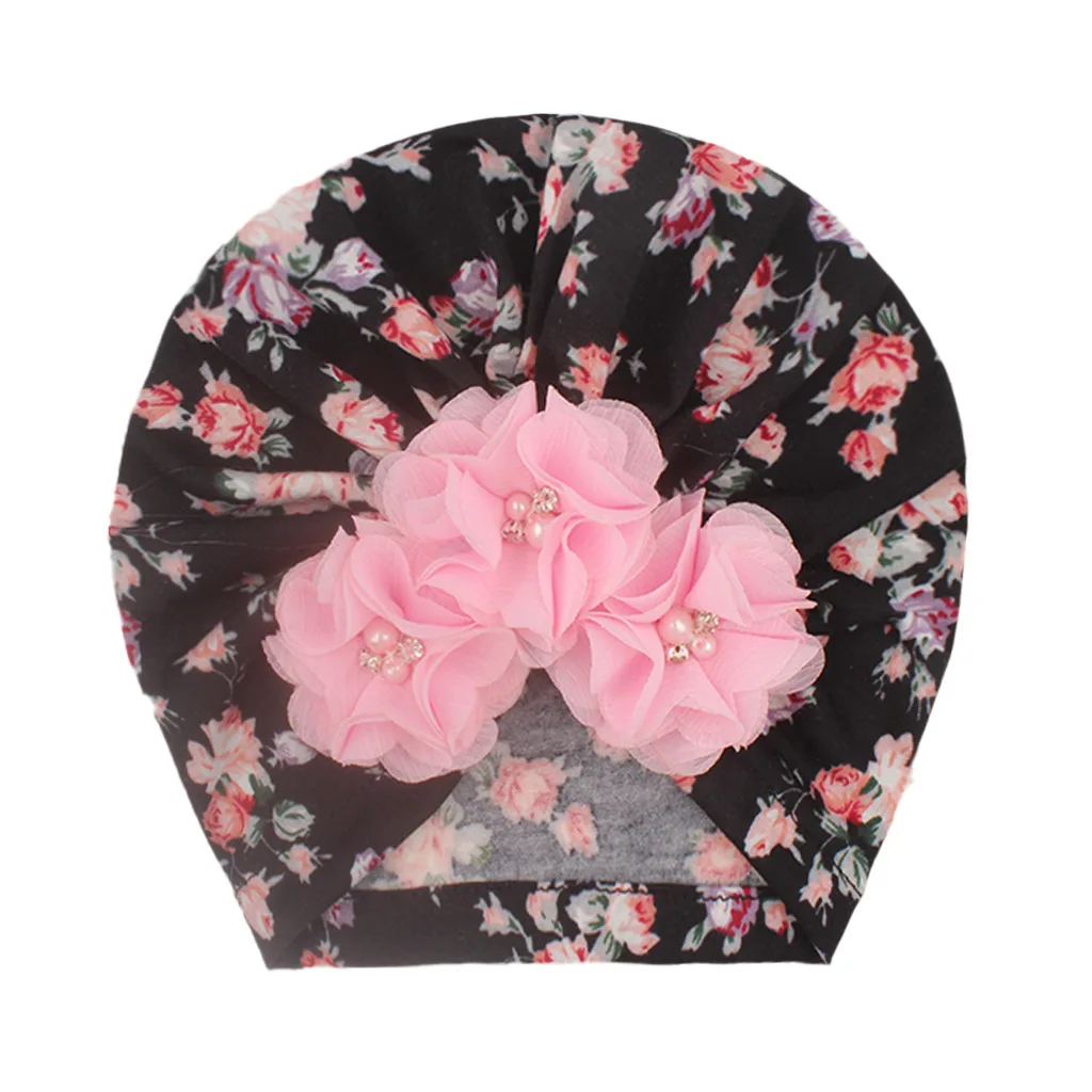 8 Colors Lovely Flower Baby Hat Cute Solid Color Baby Girls Boys Hat Turban Soft Newborn Infant Cap Beanies Head Wraps