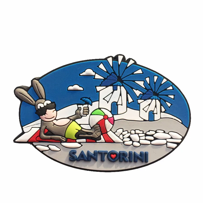 

Fridge magnet Santorini Island Cute Decoration Refrigerator Sticker Tourism Souvenir Message Sticker