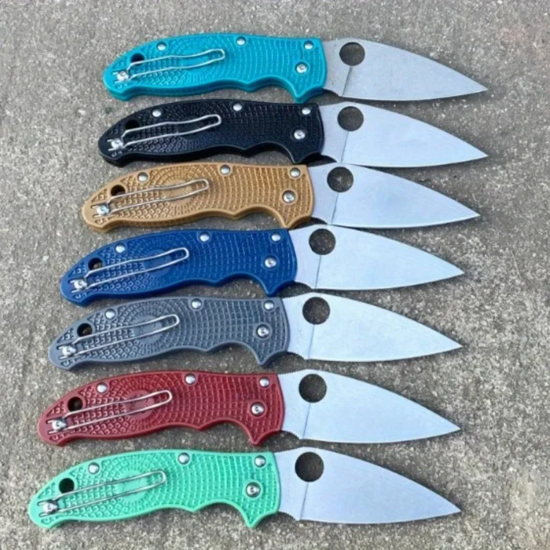 Multiple Colors Pocket Folding Knife Nylon Fiberglass Handle Outdoor Camping Hunting Ultra Lightweight EDC Fishing Utility Tools