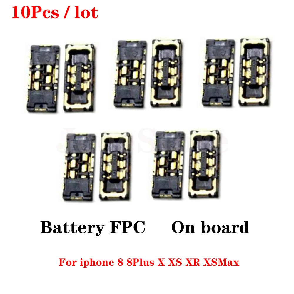 JoeeStore 10pcs Battery FPC Connector For iPhone 6 6S 7 8 Plus X XS XR 11 12 13 Pro Max on Board Clip Plug Flex Cable Parts